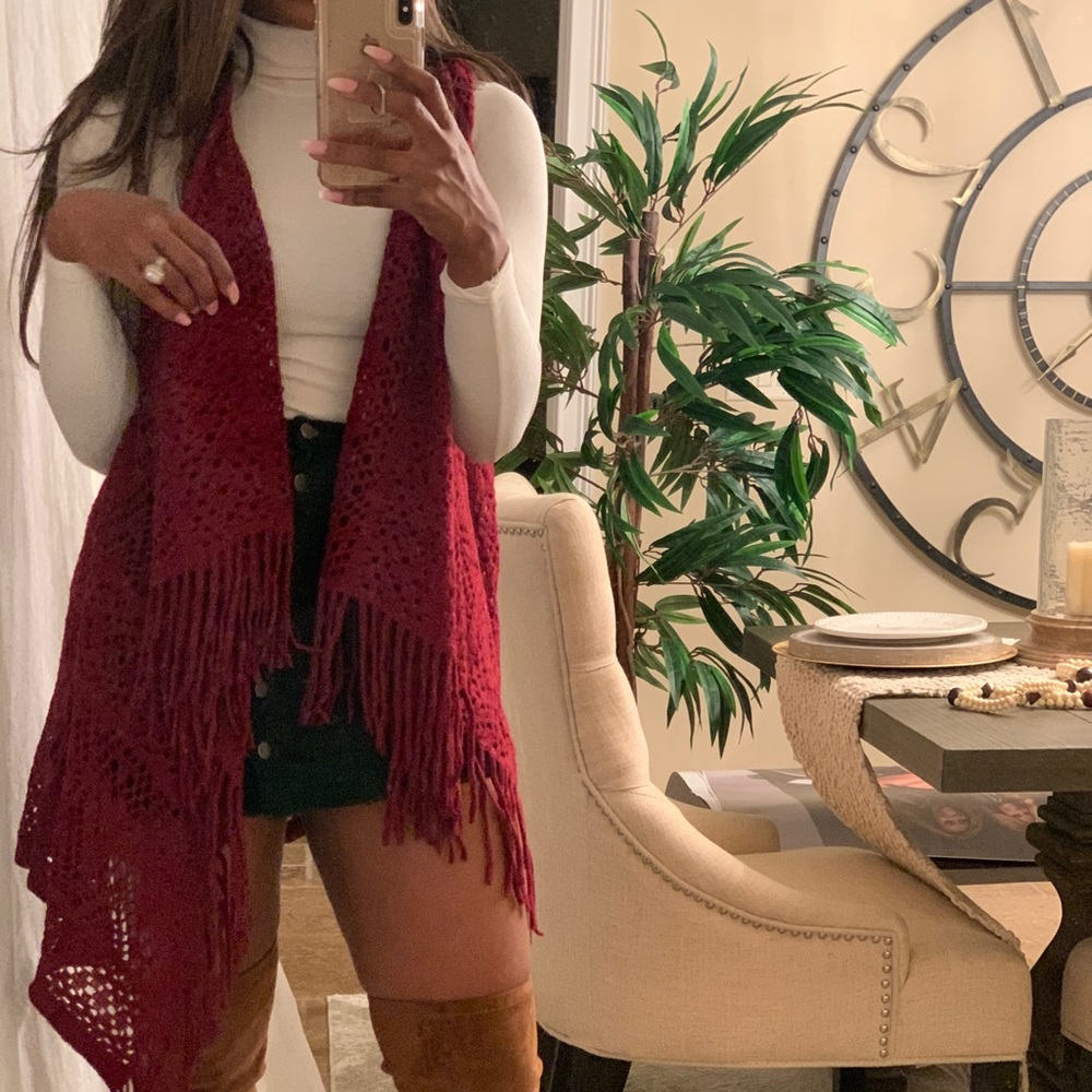 OS maroon sweater vest